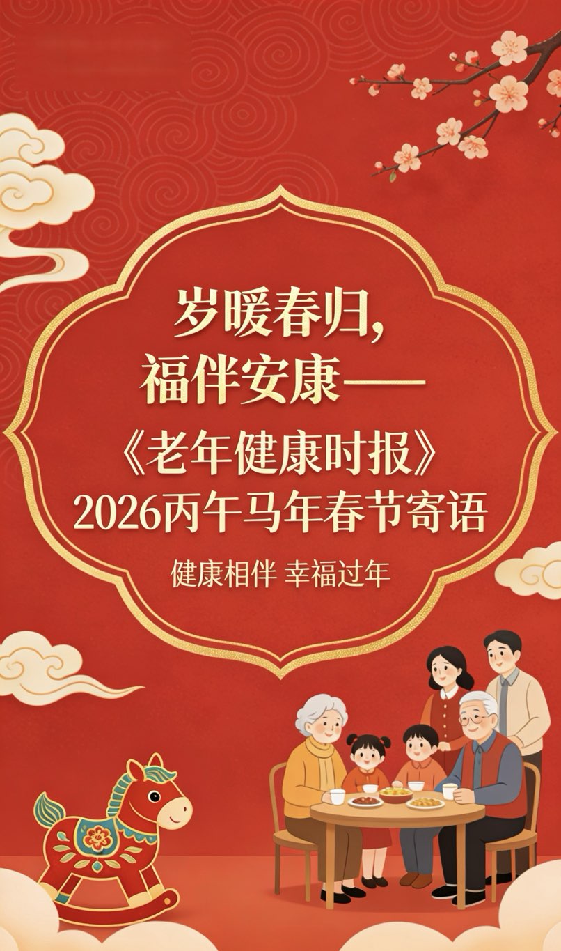 岁暖春归,福伴安康——《老年健康时报》2026丙午马年春节寄 岁暖春归,福伴安康——《老年健康时报》2026丙午马年春节寄